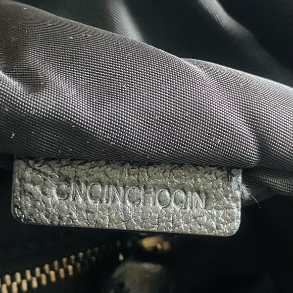 BURBERRY Black Leather & Synthetic Chain Large Tote Shoulder Bag - Picture 12 of 12